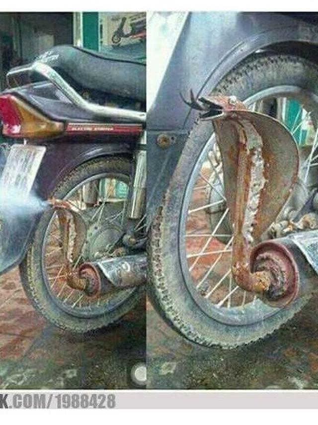 Modifikasi Nyeleneh Knalpot Sepeda Motor Ini Bikin Tepuk Jidat