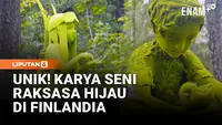 Unik! Karya Seni "Raksasa Hijau" di Finlandia yang Bagai Diselimuti Lumut
