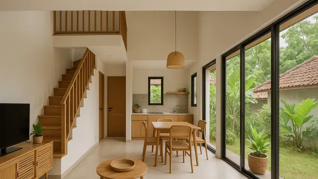 Desain Dalam Rumah Minimalis 2 Lantai Sederhana di Kampung/Ilustrasi AI