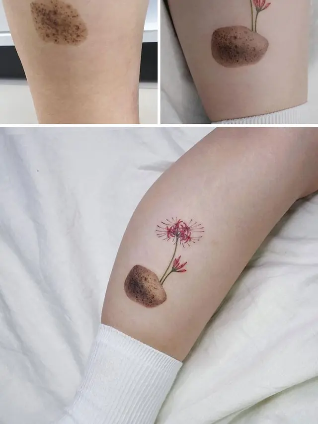 Potret Kreasi Tato Untuk Samarkan Tanda Lahir, Hasilnya Bikin Kagum. (Sumber: Boredpanda)
