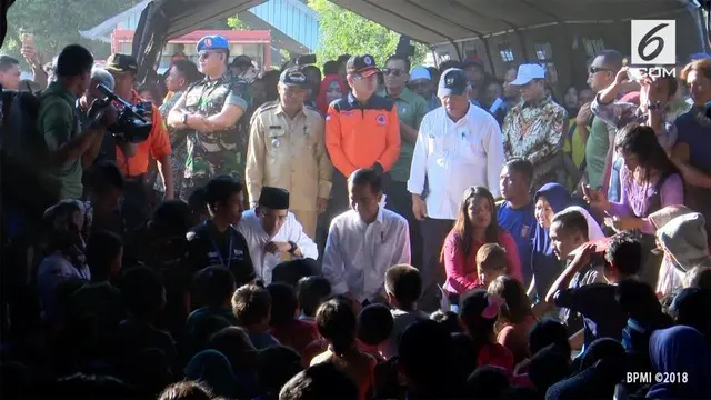 Presiden Jokowi menjanjikan bantuan Rp 50 juta kepada warga korban gempa Lombok yang rumahnya mengalami kerusakan