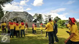 Peserta saat mengikuti program edukasi bersama PT WIKA di Wika Satrian, Bogor, Senin (30/5/2016). Liputan6.com gelar Green Camp bersama PT WIKA untuk para Citizen Journalist. (Liputan6.com/ Yoppy Renato)