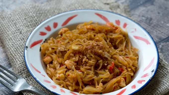 tumis pepaya muda pedas manis