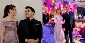 Pasangan yang tengah ramai dibicarakan Aaliyah Massaid dan Thariq Halilintar tak ketinggalan hadir. Aaliyah yang menjadi bridesmaid tampil menawan dengan silk dress warna ungu pastel, sementara Thariq tampil dengan set suit warna hitam dengan detail kerah dan kantong warna ungu serasi dengan kekasihnya. [@thariqhalilintar]