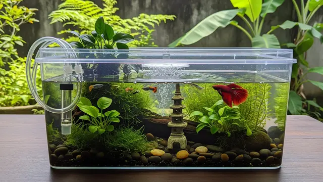 Model Kolam Ikan Portable dari Kontainer Plastik/ Ilustrasi AI