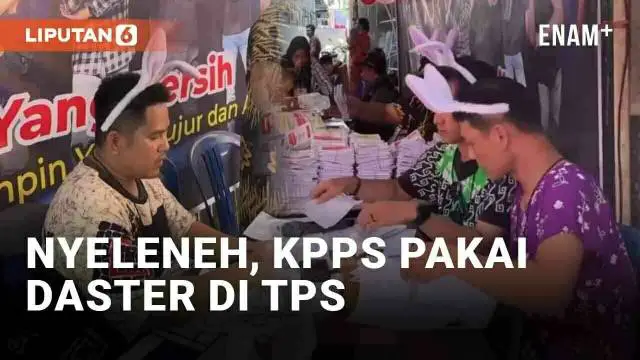 Hari pemilihan telah datang, sejumlah TPS di Indonesia menyajikan atribut kreatif untuk menyambut pemilih. Salah satunya di TPS 50 RT 40 Kelurahan Sidodadi, Samarinda, Kalimantan Timur. Para petugas KPPS memakai kostum daster dan bando kelinci.