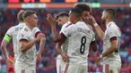 Liga Inggris sebagai liga terbaik di dunia menjadi salah satu liga yang banyak memasok para pemain yang menghuni skuad timnas masing-masing negara untuk berlaga di Piala Dunia 2022 Qatar. Seperti Timnas Belgia, dari 26 pemain dalam skuad pilihan pelatih Roberto Martinez, 7 di antaranya berasal dari Liga Inggris. Kecuali Kevin De Bruyne yang membela Manchester City sebagai klub Big Six, enam pemain lainnya justru berasal dari 4 klub semenjana di Liga Inggris. Siapa saja? Simak uraiannya berikut ini. (AFP/Geoff Caddick)