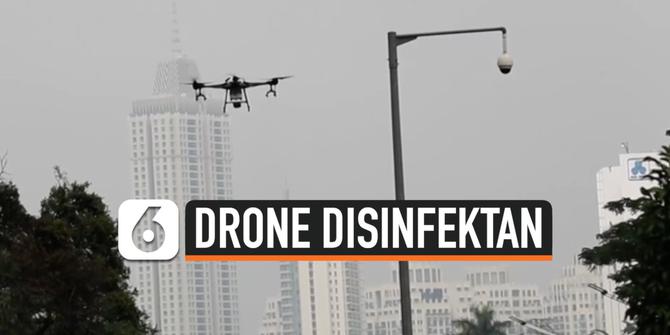 VIDEO: Drone Semprot Jalanan Jakarta dengan Disinfektan