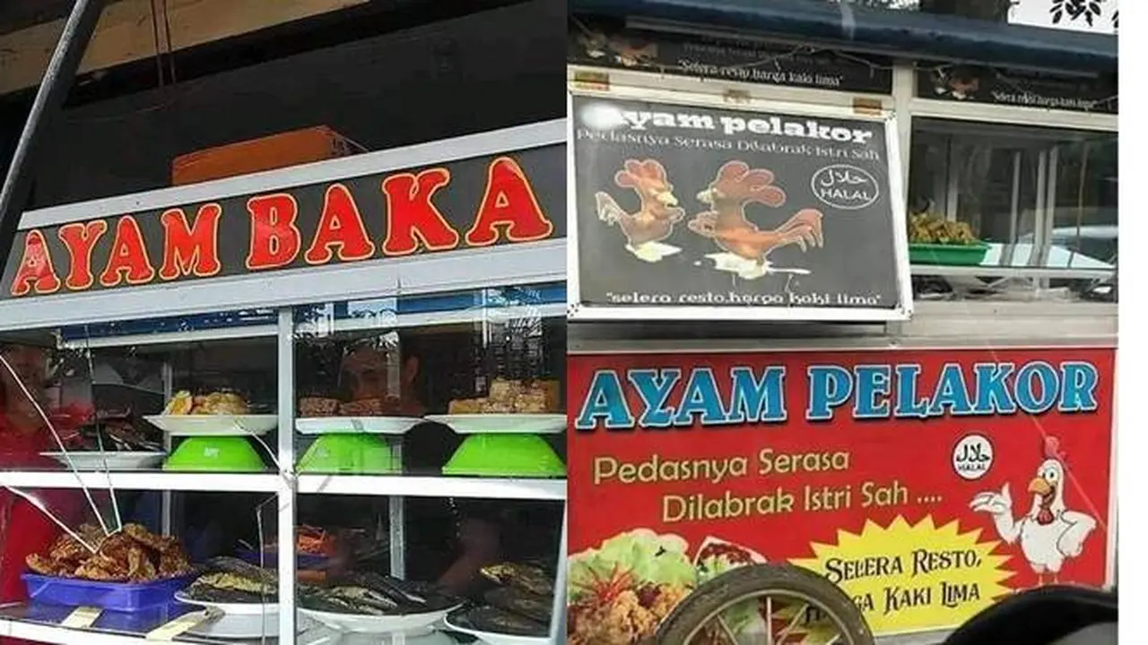 8 Potret Lucu Tempat Jualan Ayam Bakar, Tulisannya Kocak