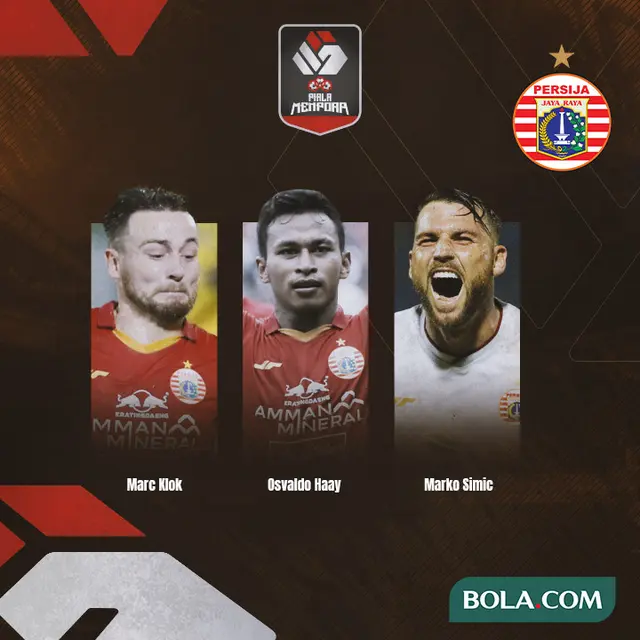 Piala Menpora - Persija Jakarta, Marc Klok, Osvaldo Haay, Marko Simic