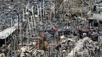 Kebakaran di Dhaka, Bangladesh pada Jumat 16 Agustus 2019 (AFP PHOTO)