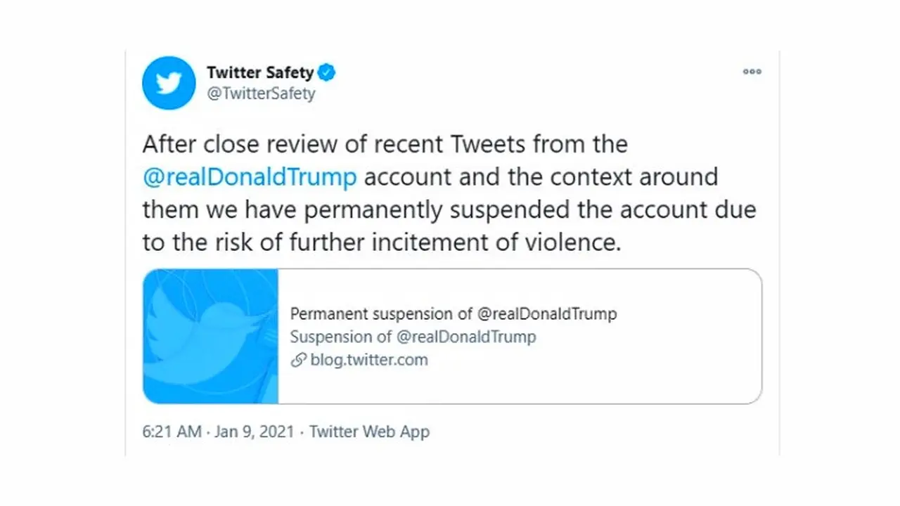 Twitter Akhirnya Bekukan Akun Donald Trump secara Permanen