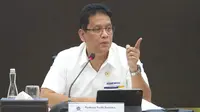 Menteri Keuangan (Menkeu) Purbaya Yudhi Sadewa pada konferensi pers APBN KiTa Septemebr, Senin (22/9/2025). (Liputan6.com/Tira)