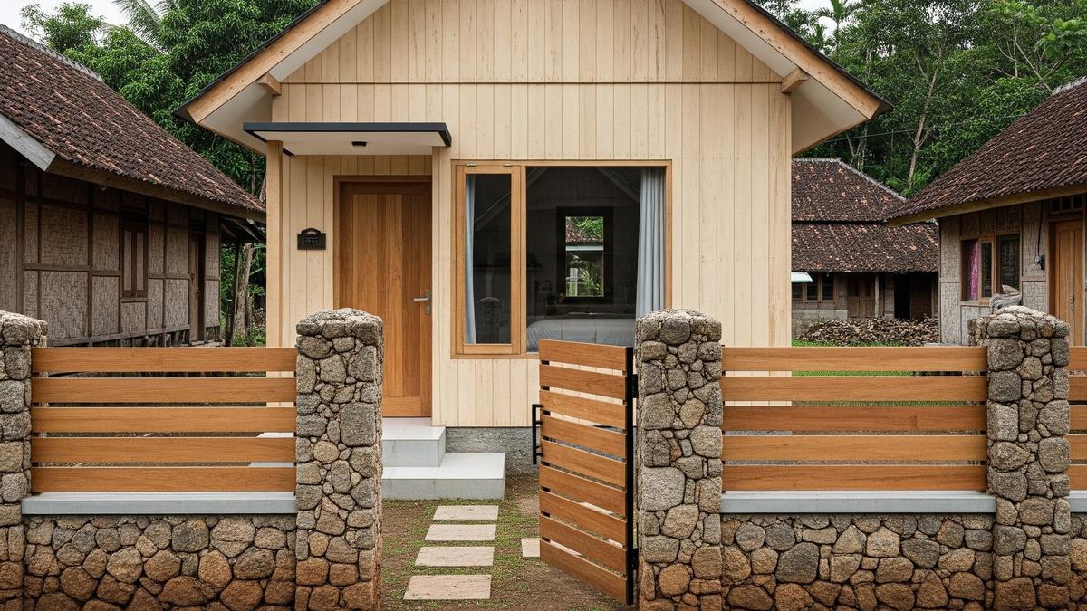 9 Desain Pagar Minimalis untuk Rumah Type 45 di Desa, Modern dan Estetik