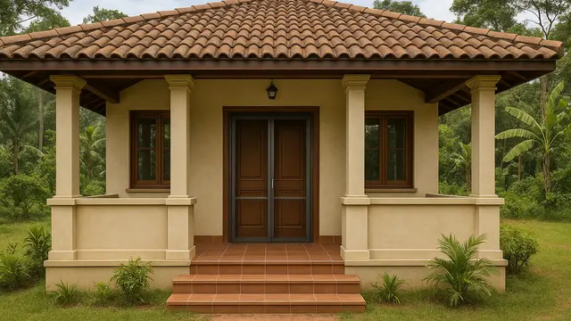 Desain Rumah Tropis yang Mencegah Masuknya Binatang Liar Termasuk Ular/Ilustrasi gambar oleh AI