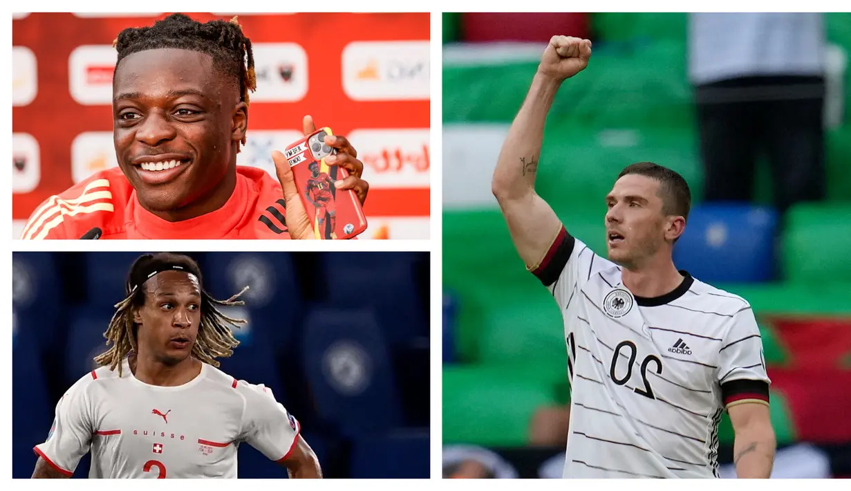 Foto kolase sejumlah pemain dengan nama unik yang tampil dalam pertandingan Euro 2020. (Foto; AP & AFP)