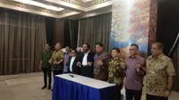 Partai Demokrasi Indonesia (PDIP) tak diundang dalam pertemuan partai koalisi pendukung Jokowi-Ma'ruf pada Senin, 22 Juli 2019 malam. (Putu Merta/Liputan6)