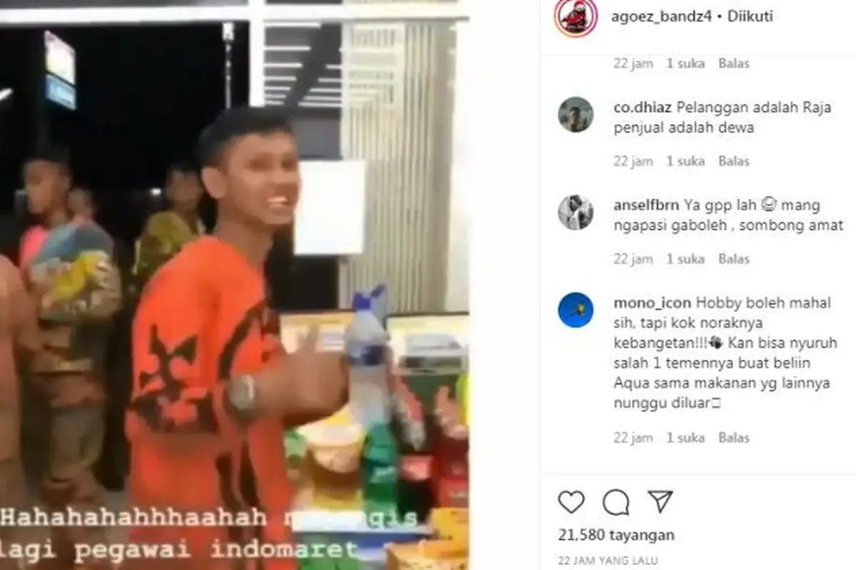 Rombongan Anak Trail Ini Belanja dan Bikin Kotor Minimarket (Instagram)