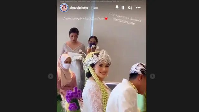 Catherine Wilson Sah Jadi Istri Idham Masse dengan Maskawin Logam Mulia 100 Gram dan Perhiasan Berlian. (instagram.com/aimeejuliette)