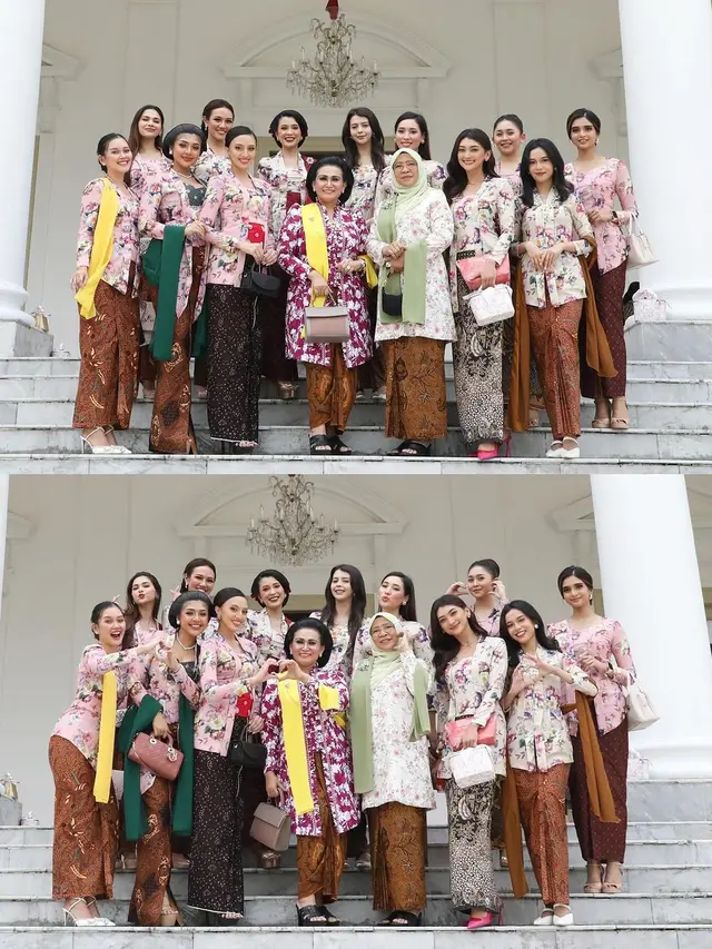 6 Potret Anggunnya Para Puteri Indonesia Kenakan Kebaya Floral di Tasyakuran 7 bulan Kehamilan Erina Gudono