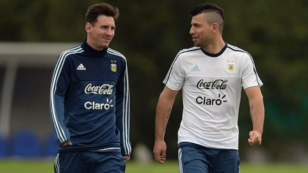 Lionel Messi dan Sergio Aguero