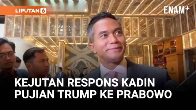Ketua Umum Kamar Dagang dan Industri (Kadin) Indonesia sekaligus CEO Bakrie & Brothers, Anindya N Bakrie menanggapi, hubungan baik antara Presiden Prabowo Subianto dan Donald Trump. Trump, saat pertemuan penandatanganan perjanjian damai, sempat memuj...