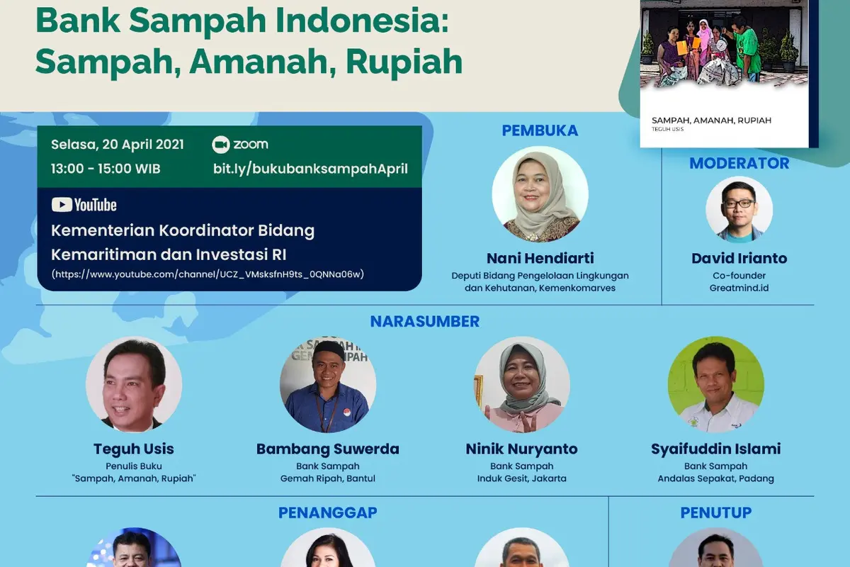Webinar Dalam Berbagai Pengalaman Pengelola Bank Sampah Indonesia: