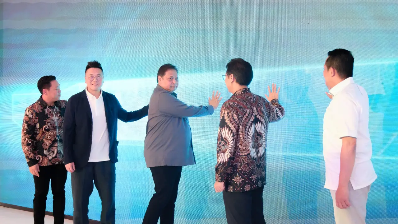 Menteri Koordinator Bidang Perekonomian Airlangga Hartarto dalam acara Launching Biomedical Campus di Gedung Biomedical Hub, Tangerang, Sabtu (2/12/2023). (Dok Kemenko Perekonomian)