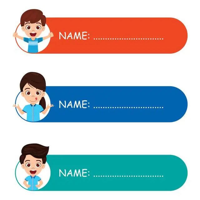 20 Template Label Nama Anak yang Lucu dan Cara Mencetaknya - Hot ...