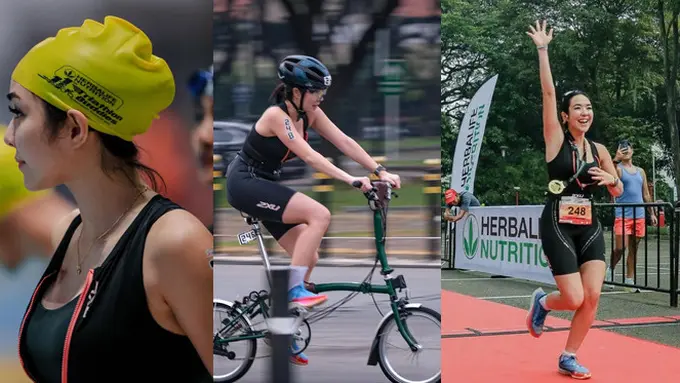 Potret Gisella Anastasia Ikut Triathlon