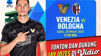 Temukan link siaran langsung Serie A: Venezia vs Bologna di Vidio. Saksikan dan dukung Jay Idzes di Venezia dalam ajang Serie A pada pekan ini hanya di layanan OTT Vidio. (sum. doc. vidio.com)