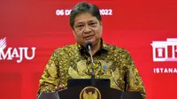Menteri Koordinator Bidang Perekonomian Airlangga Hartarto memberikan keterangan pers usai Sidang Kabinet Paripurna di Istana Negara Jakarta pada Selasa, 6 Desember 2022. (Dok Humas Sekretariat Kabinet RI)