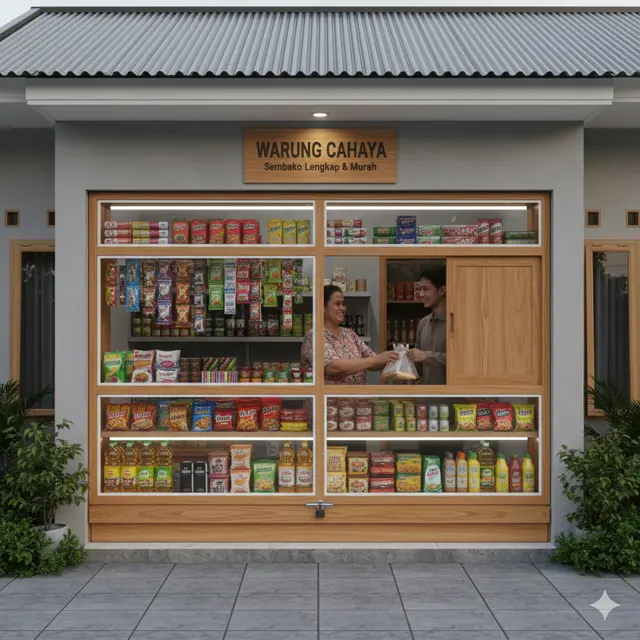7 Desain Warung Sembako Tanpa Pintu Depan yang Tetap Aman dari Maling, Cocok untuk Usaha Rumahan Modal Kecil