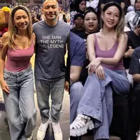 Bunga Citra Lestari saat nonton pertandingan basket. [@tikoaryawardhana]