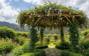 7 Ide Pergola Bambu untuk Tanaman Markisa, Wujudkan Taman Asri