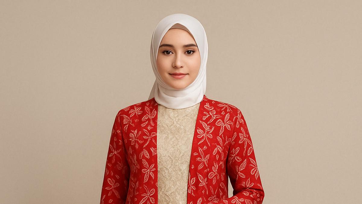 7 Model Gamis Brokat Kombinasi Outer Batik Panjang Tema 17 Agustus, Simpel dan Anggun di Perayaan HUT RI ke-80
