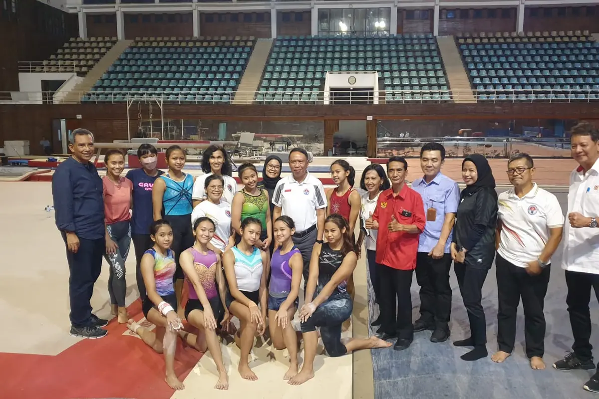 Kunjungan Menpora ke pelatnas Senam SEA Games 2021