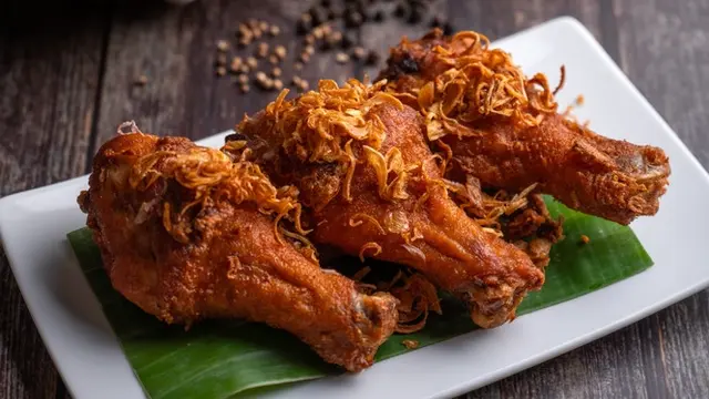 ayam goreng belacan bawang goreng