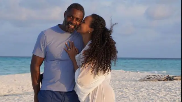 Sabrina Dhowre dan Idris Elba (Instagram/sabrinaelba)