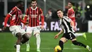 Hingga babak pertama usai, skor imbang 0-0 tidak berubah. (Isabella BONOTTO/AFP)