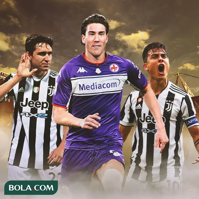 Ilustrasi - Federico Chiesa, Dusan Vlahovic, Paulo Dybala