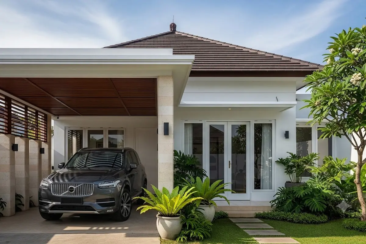 Carport Semi Terbuka yang Tidak Mudah Panas/AI Generated