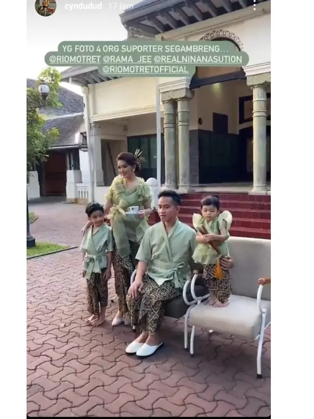 7 Gaya Pemotretan Keluarga Gibran Rakabuming dan Selvi, Curi Perhatian