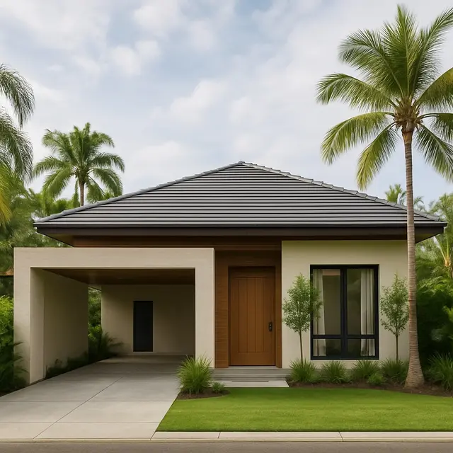 Model Rumah Leter L Tampak Depan