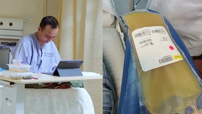Pria ini bagikan plasma darahnya setelah sembuh dari Corona Covid-19. (Sumber: Facebook/Reza Huzairi Zayn)