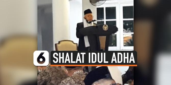 VIDEO: Wapres Salat Idul Adha di Rumah Dinas Bersama Keluarga