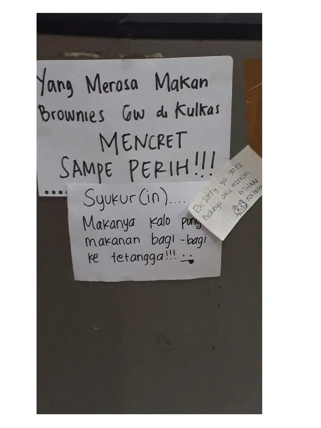 8 Potret Peringatan di Kos-kosan Ini Kocak, Penuh Drama