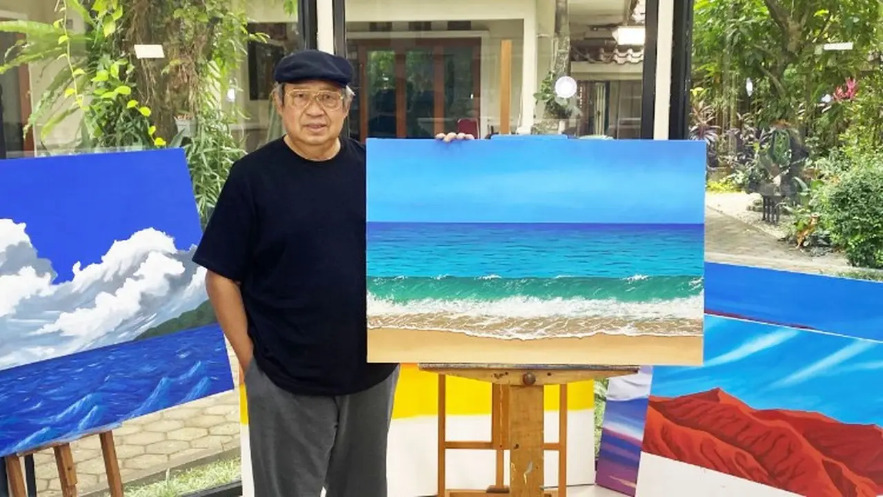 SBY Pamerkan Lukisan Hasil Karyanya Selama Pandemi Covid-19.
