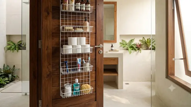 Gunakan Rak Kawat Tipis untuk Dapur dan Kamar Mandi