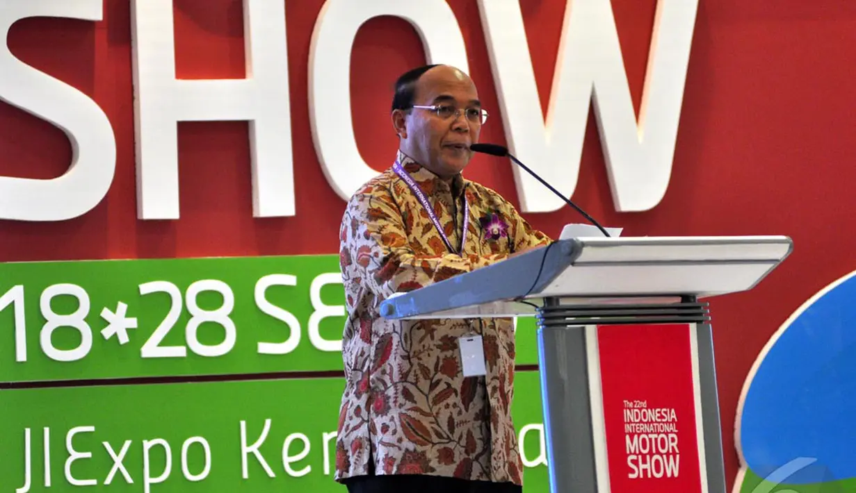 Menurut Ketua Gaikindo Sudirman MR, IIMS menjadi barometer tren industri automotif Indonesia di mata dunia, Jakarta, Kamis (18/9/2014) (Liputan6.com/Miftahul Hayat)